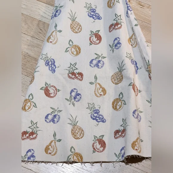 Free People Just Float On Flare Jeans Printed Fruit Pineapple Combo Ivory 29 NWT - Picture 5 of 9